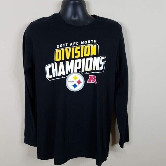 Pro Line Pittsburgh Steelers T Shirt Size Medium 2017 Division Champions New - Picture 1 of 5